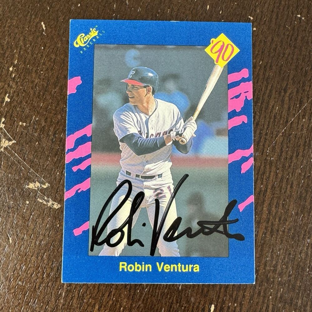 Robin Ventura Autograph 1990 Classic Rookie Card RC On Card Auto NM Hand Signed